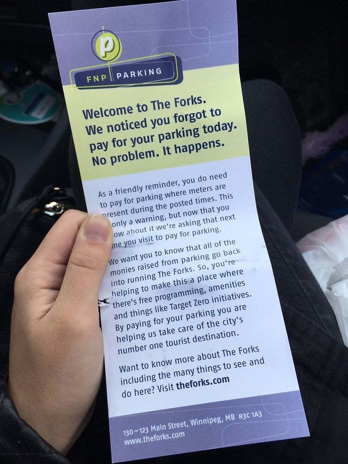 A brochure about parking tickets