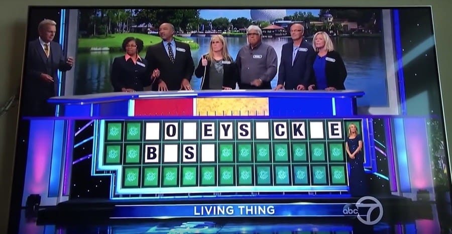 Wheel of Fortune puzzle reading “_O_EYS_CK_E B_S_”