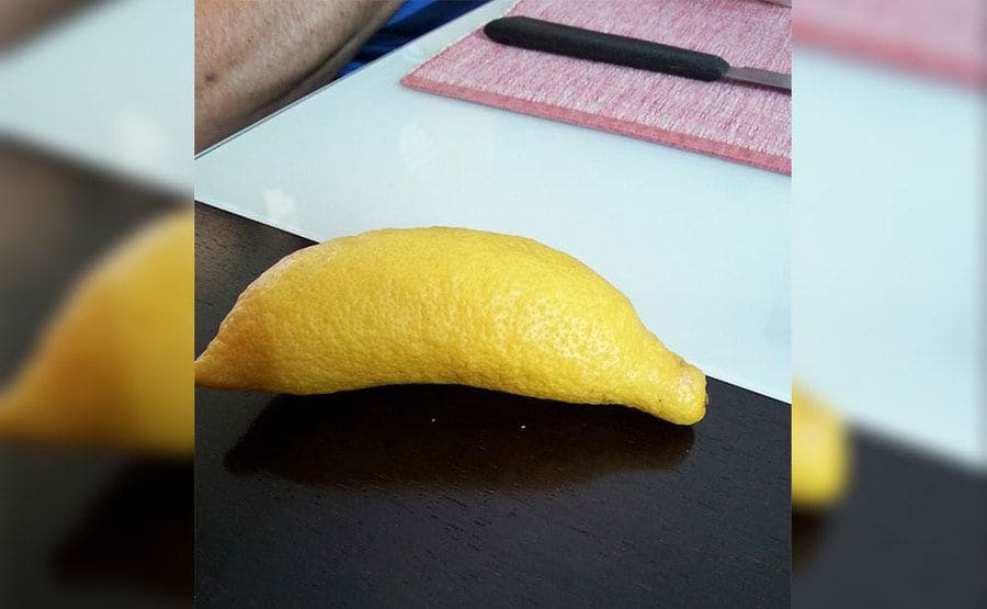 A lemon that looks like a banana 