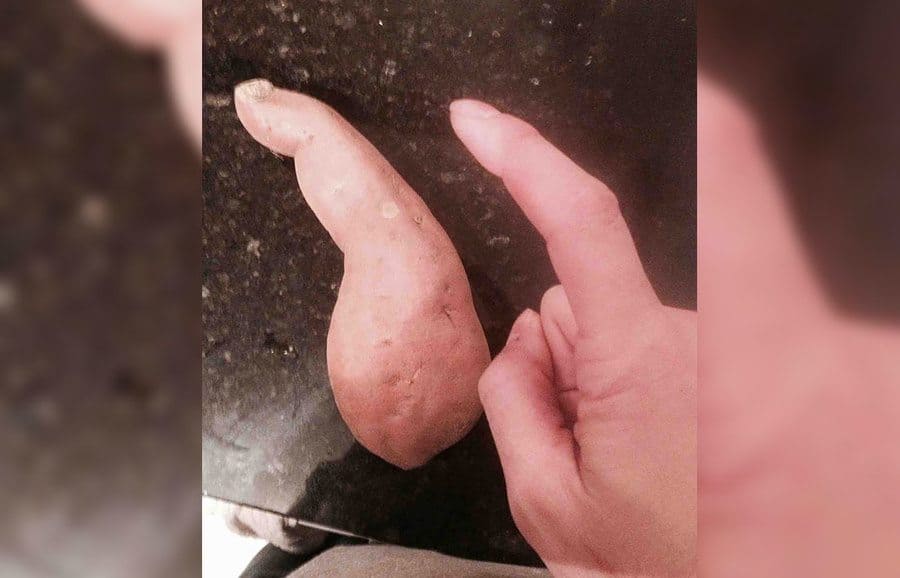 A sweet potato that looks just like a finger 