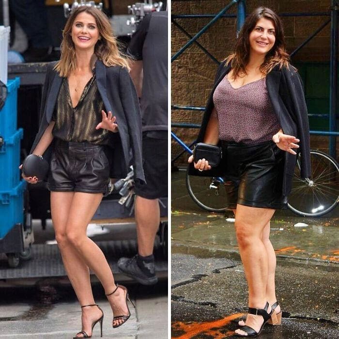 Keri Russell and Katie Sturino side by side