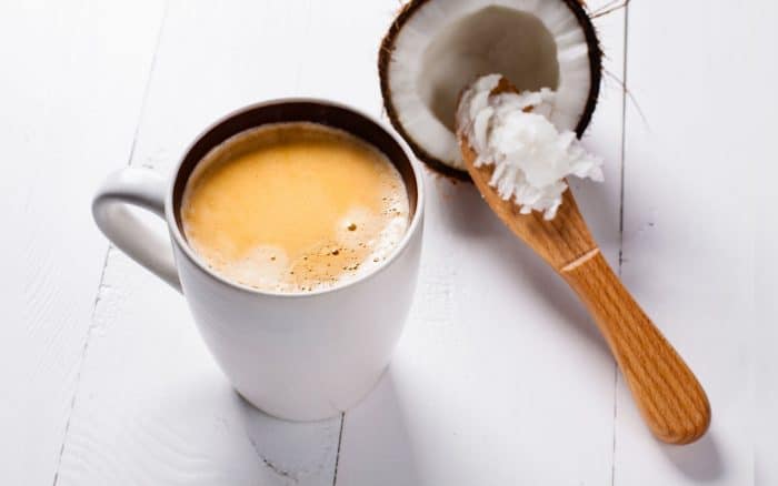 Bulletproof coffee, it's a coffee blended with butter or coconut oil