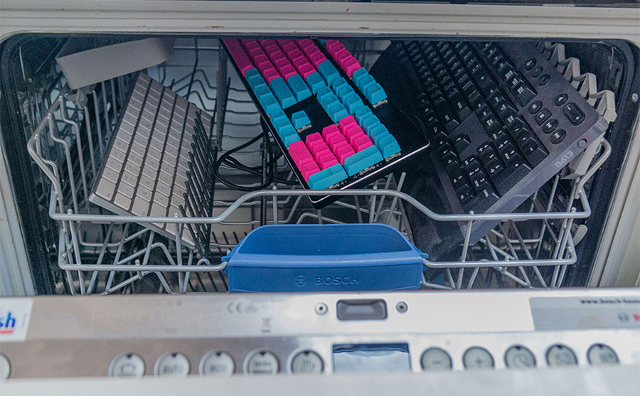 Keyboards in the dishwasher 