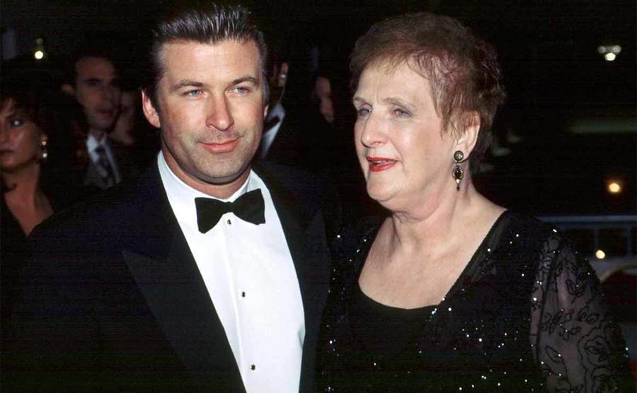 Alec Baldwin with his mother, Carol, at a red carpet event in 1997 