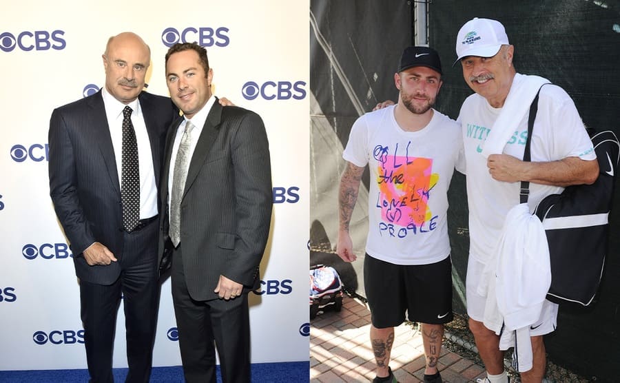 Dr. Phil, his son Jay / Dr. Phil with his son Jordan 