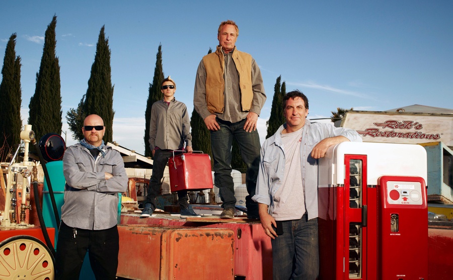 Rick Dale and his fellow cast members on American Restoration 