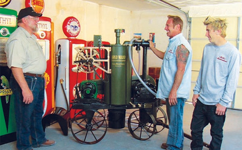 Rick revealing an old restored vacuum 