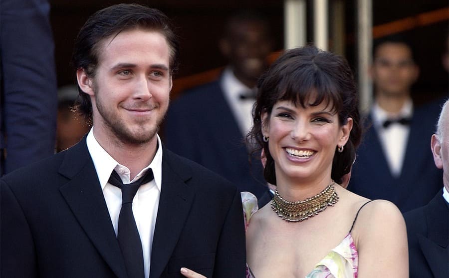Ryan Gosling and Sandra Bullock at the Murder by Numbers premiere in 2002 