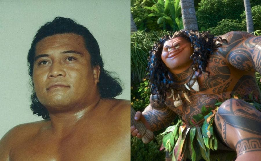 Peter Mavia posing for a portrait / The character from Moana 