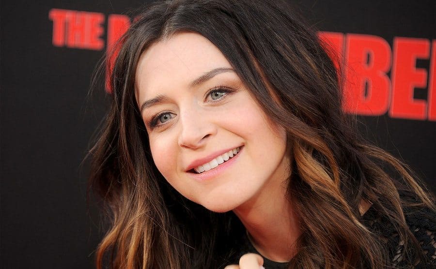 Caterina Scorsone on the red carpet at The November Man premiere 