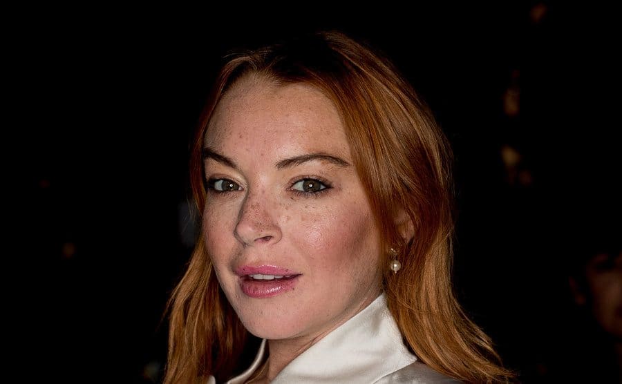 Lindsay Lohan photographed on the way to the red carpet 