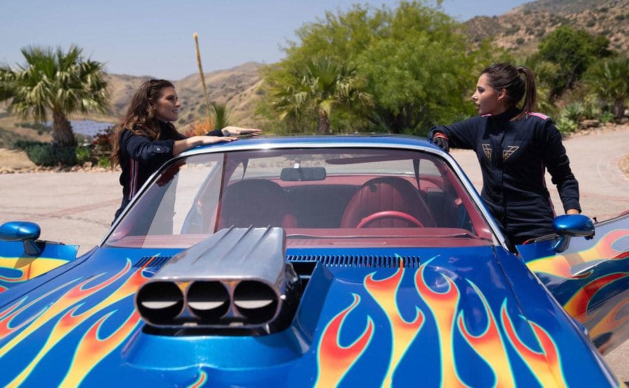 Danica Patrick as a driving instructor in a scene from Charlie's Angels 