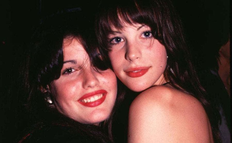 Mia Tyler and Liv Tyler at Liv’s 16th birthday party. 