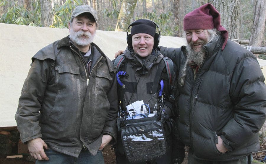 Behind the scene picture while filming Mountain Men.