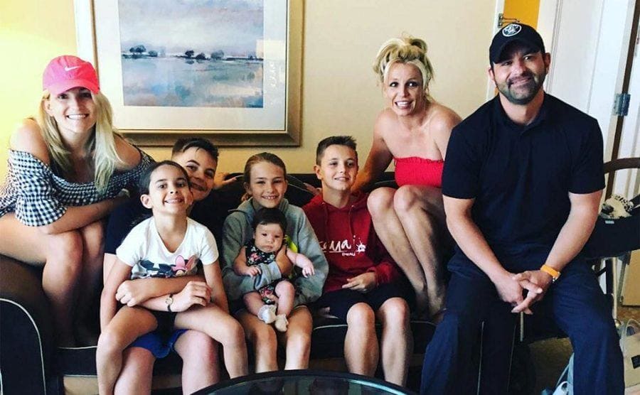 Jamie Lynn, Britney y Bryan con sus hijos