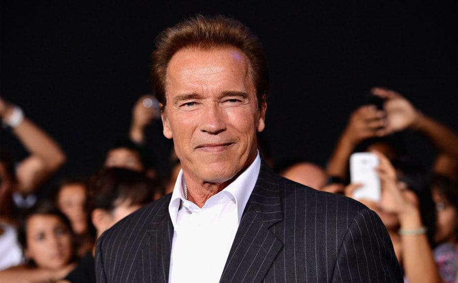 Actor Arnold Schwarzenegger arrives at Lionsgate Films' 