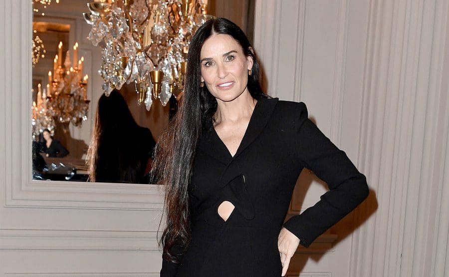 Demi Moore attends the Monot show as part of the Paris Fashion Week.