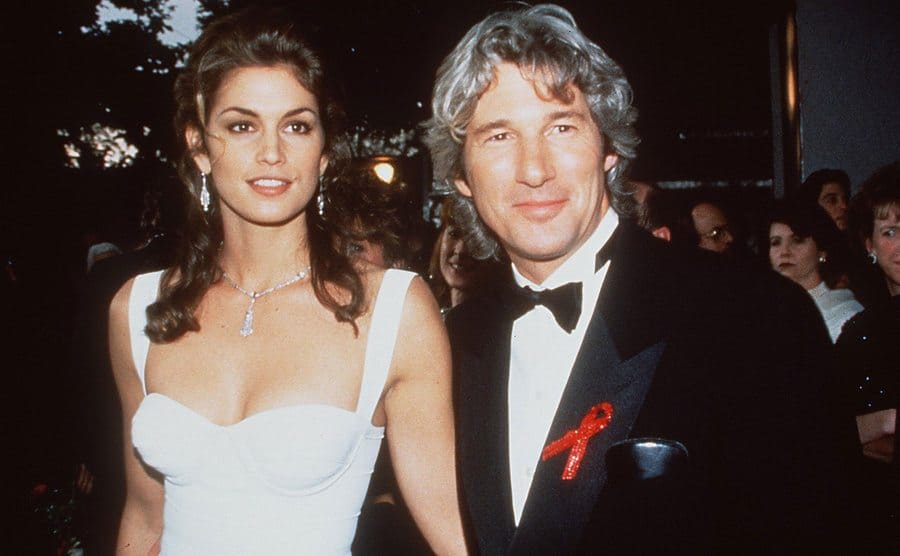 Cindy Crawford and Richard Gere on the red carpet. 