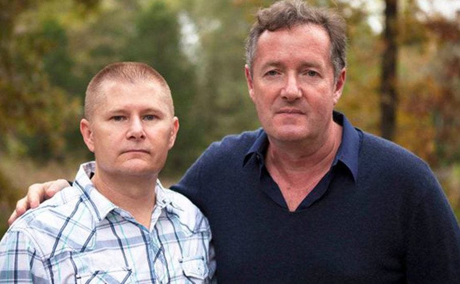 Terry Caffey and Piers Morgan return to the site of the murders. 