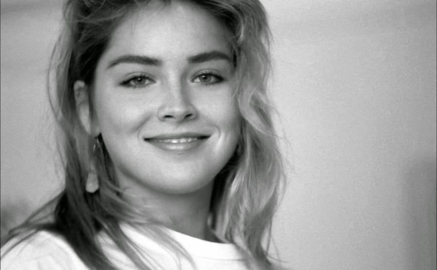 Headshot of a young Sharon Stone in her teens.