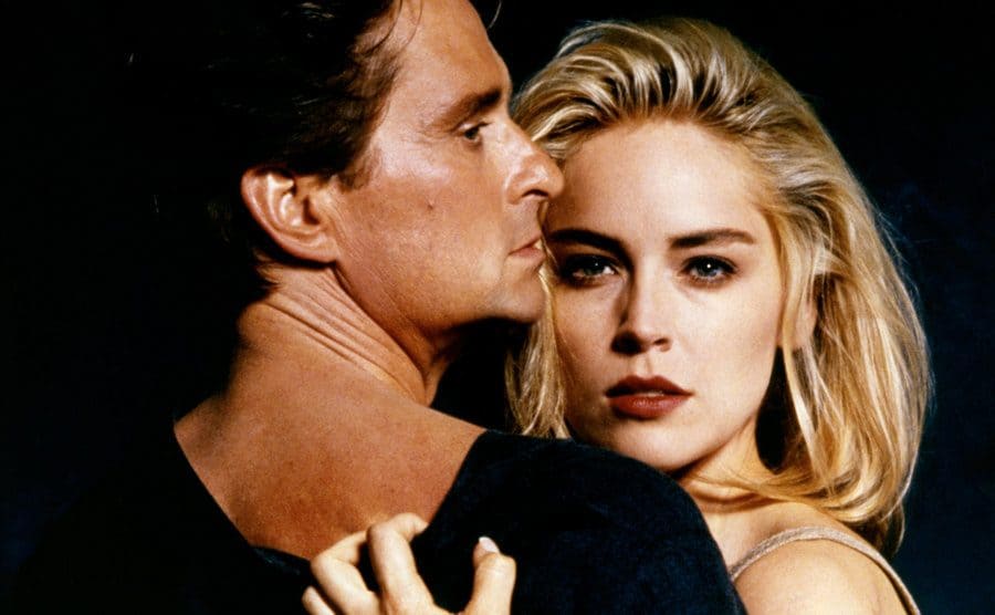 Michael Douglas and Sharon Stone's dark side in a publicity still from the movie.