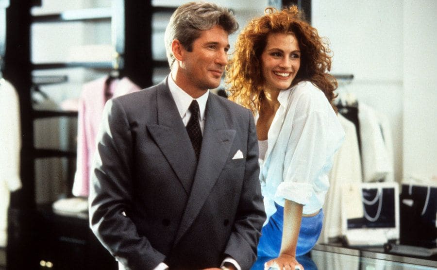 Richard Gere and Julia Roberts in a scene from the film 'Pretty Woman'. 