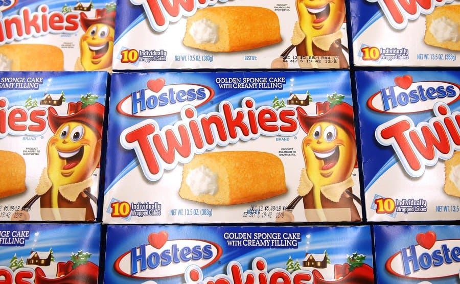 Boxes of Twinkies are on sale. 