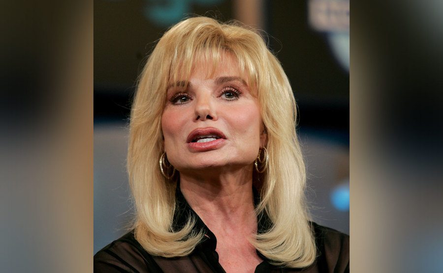 Loni Anderson speaks during an interview. 