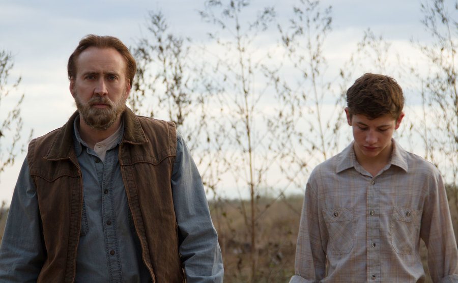 Nicolas Cage and Tye Sheridan in a promotional shot. 
