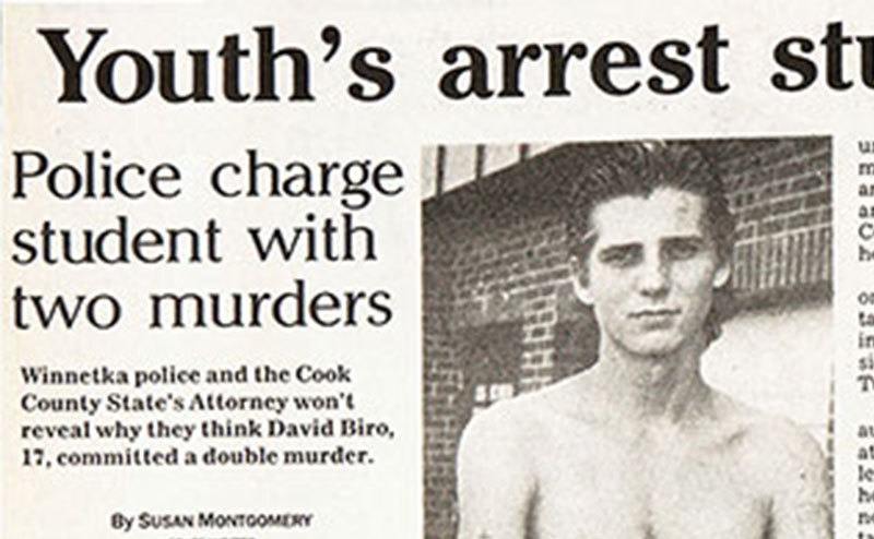 A newspaper clipping on Biro’s arrest.