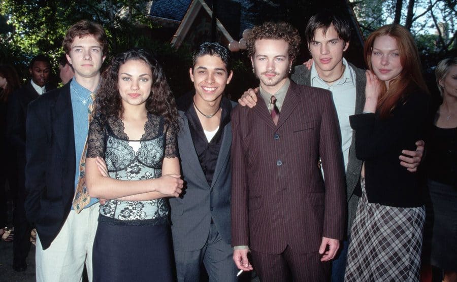 The teenage cast of the television series attends an event.