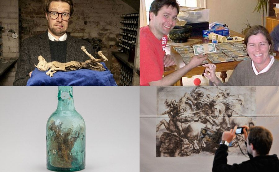 Mummified cat / Bob Kitts and Amande Reece / Witch Bottle / Leonardo’s painting The Battle of Anghiari