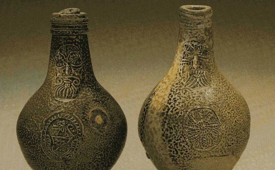 Two witch bottle relics. 