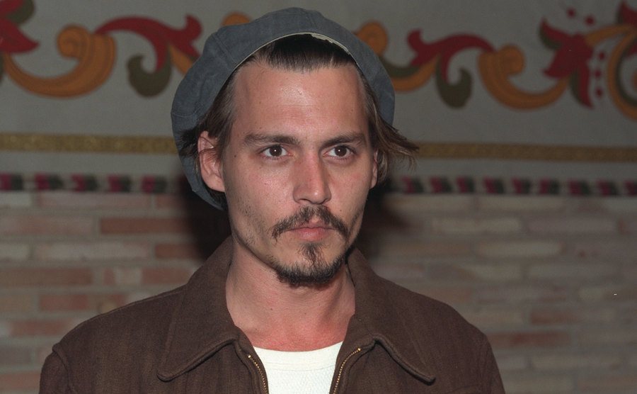 A picture of Johnny Depp during an event.