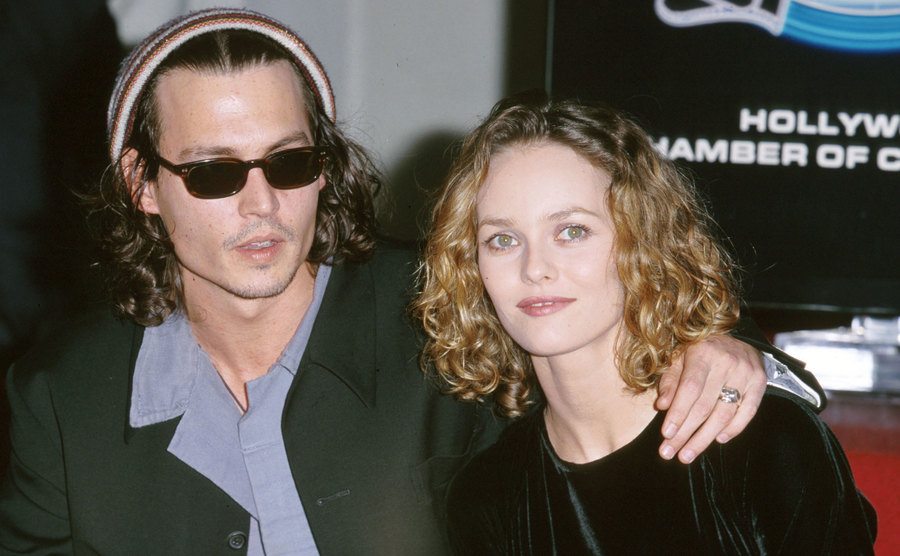 Depp and Paradis attend an event.