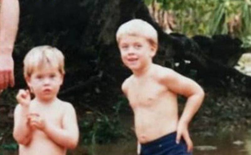 A photo of Luke and Chris during their childhood.
