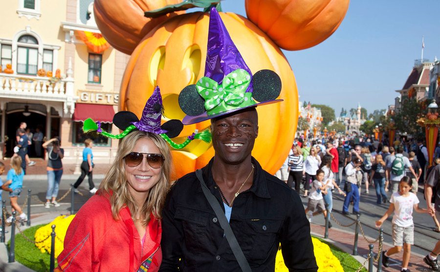 Heidi Klum and Seal celebrate Halloween Time at Disneyland. 