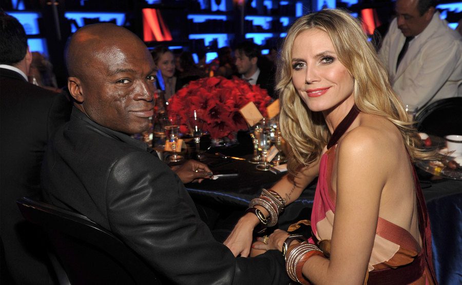 Seal and Heidi Klum attend a dinner party. 