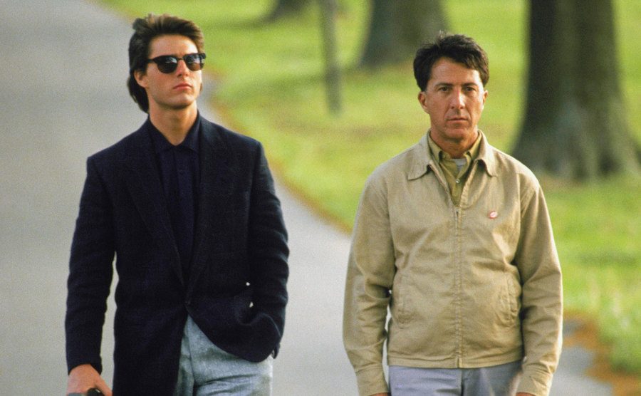 Tom Cruise and Dustin Hoffman in a scene from Rain Man 