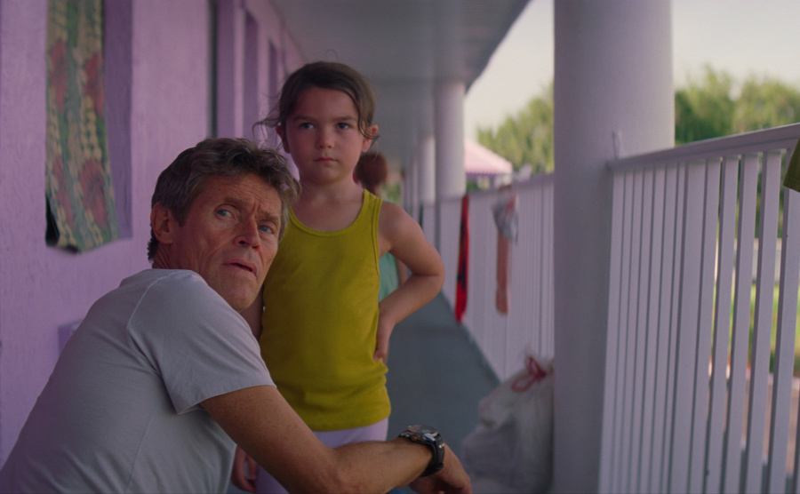 Willem Dafoe and Brooklynn Prince in a still from the film. 