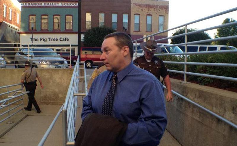 An image of David Camm outside court.