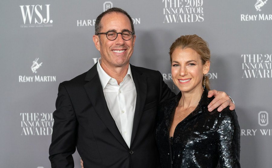 Jerry Seinfeld and Jessica Seinfeld attend an event.