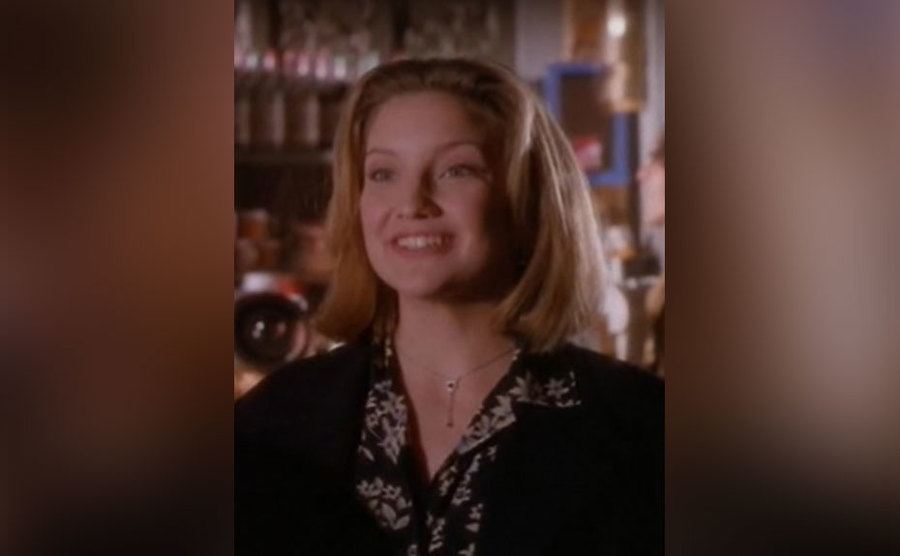 Kate Hudson, as Corey, in a still from Party of Five. 