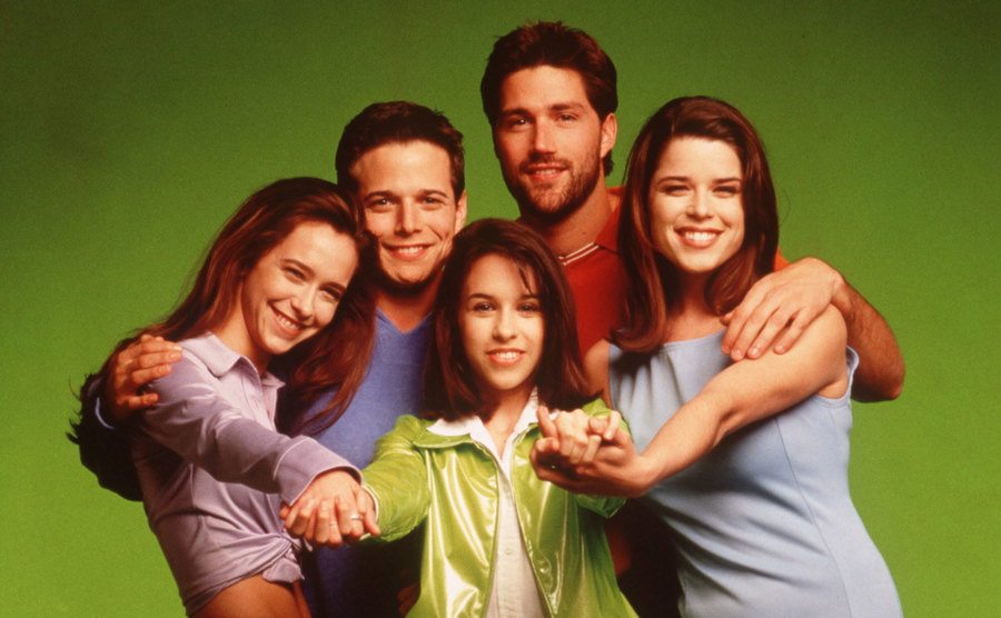 The cast of Party of Five pose for a promo shot. 