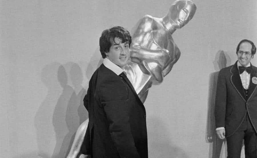 Sylvester Stallone wins an award for Rocky.