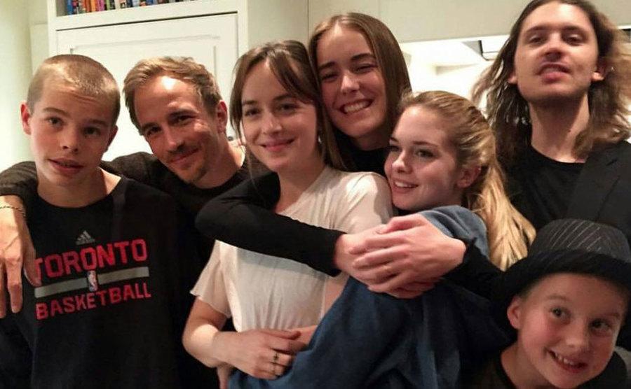 A picture of Dakota with her Johnson siblings.
