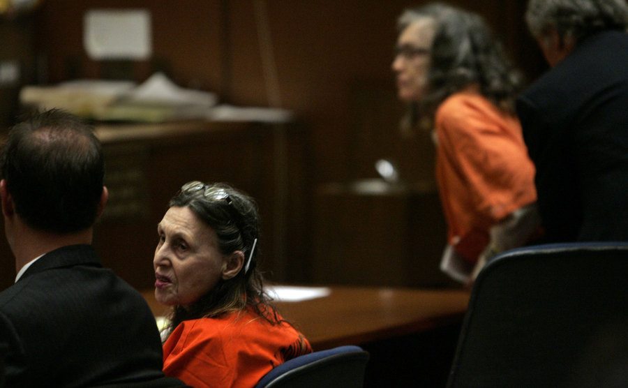 A picture of Olga and Helen during the trial.