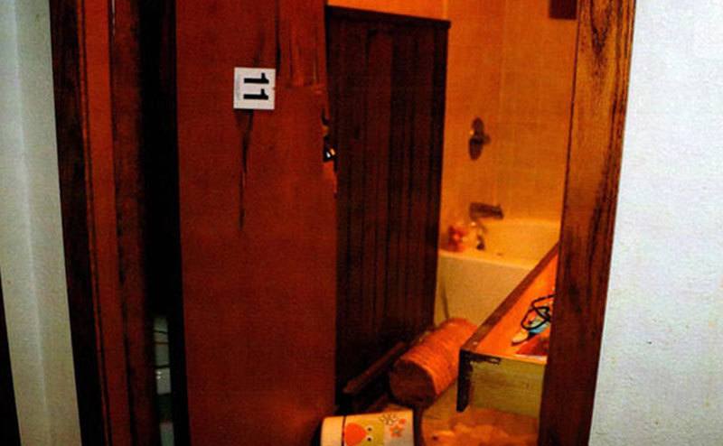 A look inside the Closs's bathroom after Jayme's kidnapping.