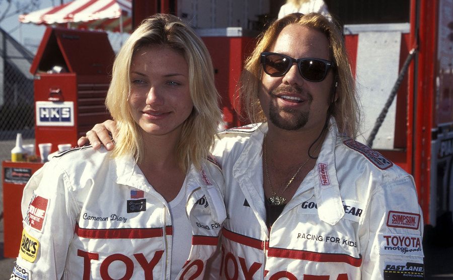 Diaz and Vince Neil attend an event.
