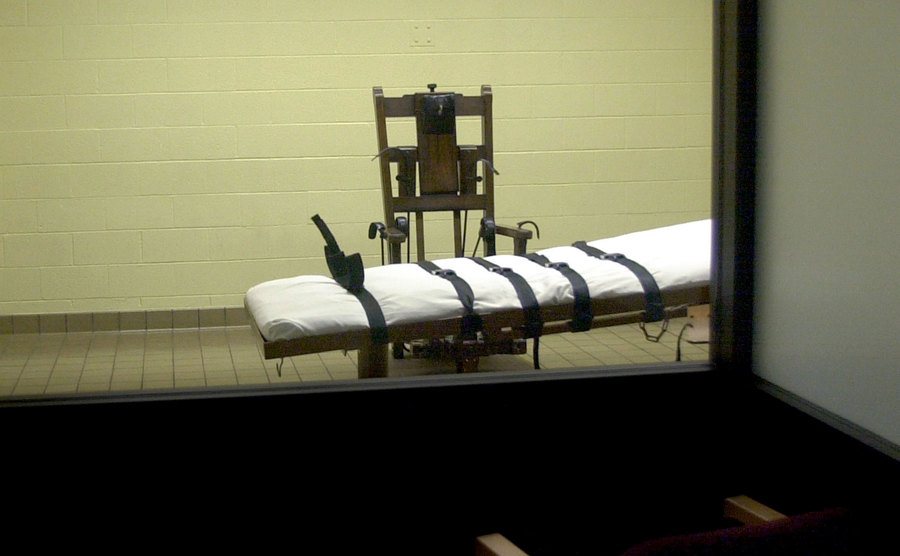 A photo of a death row chair.